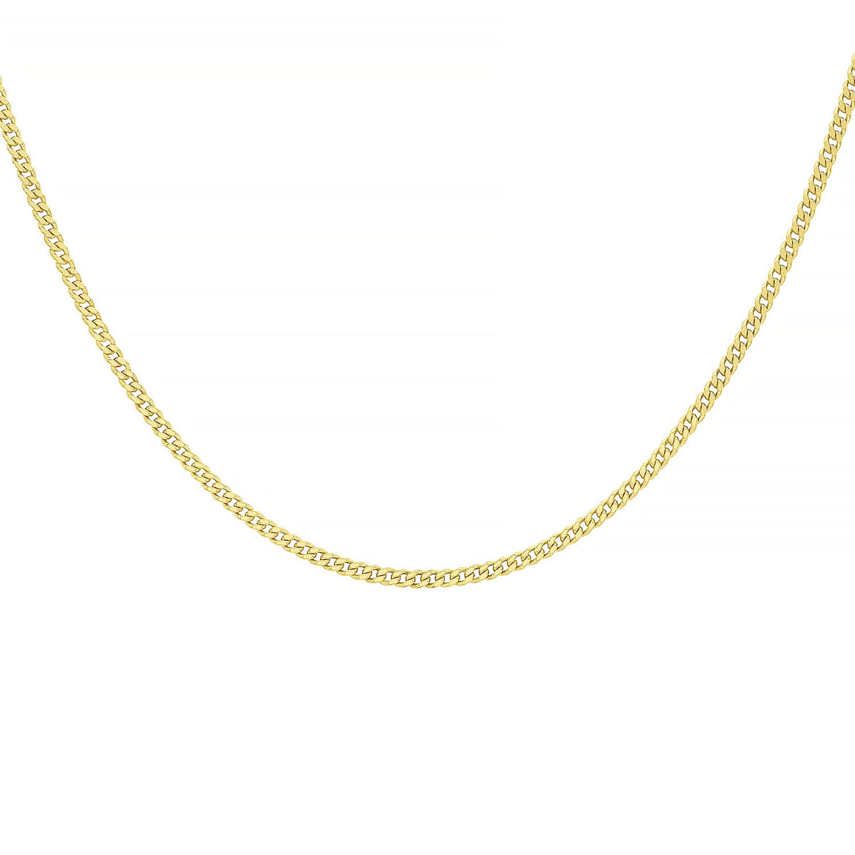 Sterling Silver Yellow Gold Plated Panza Curb Chain 20 Inch 7620730 1