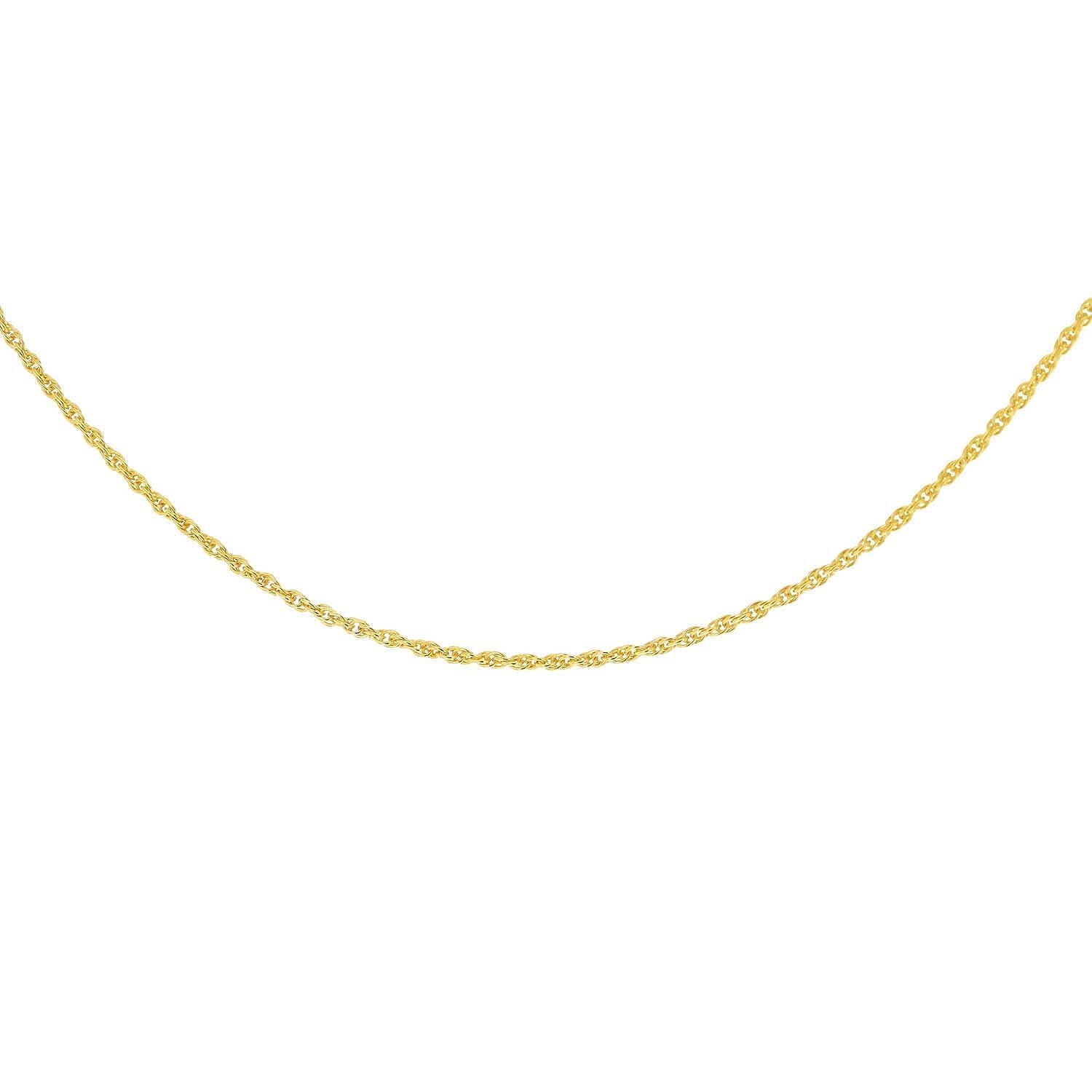 Sterling Silver Yellow Gold Plated Prince of Wales Chain 18 Inch 7620832 3