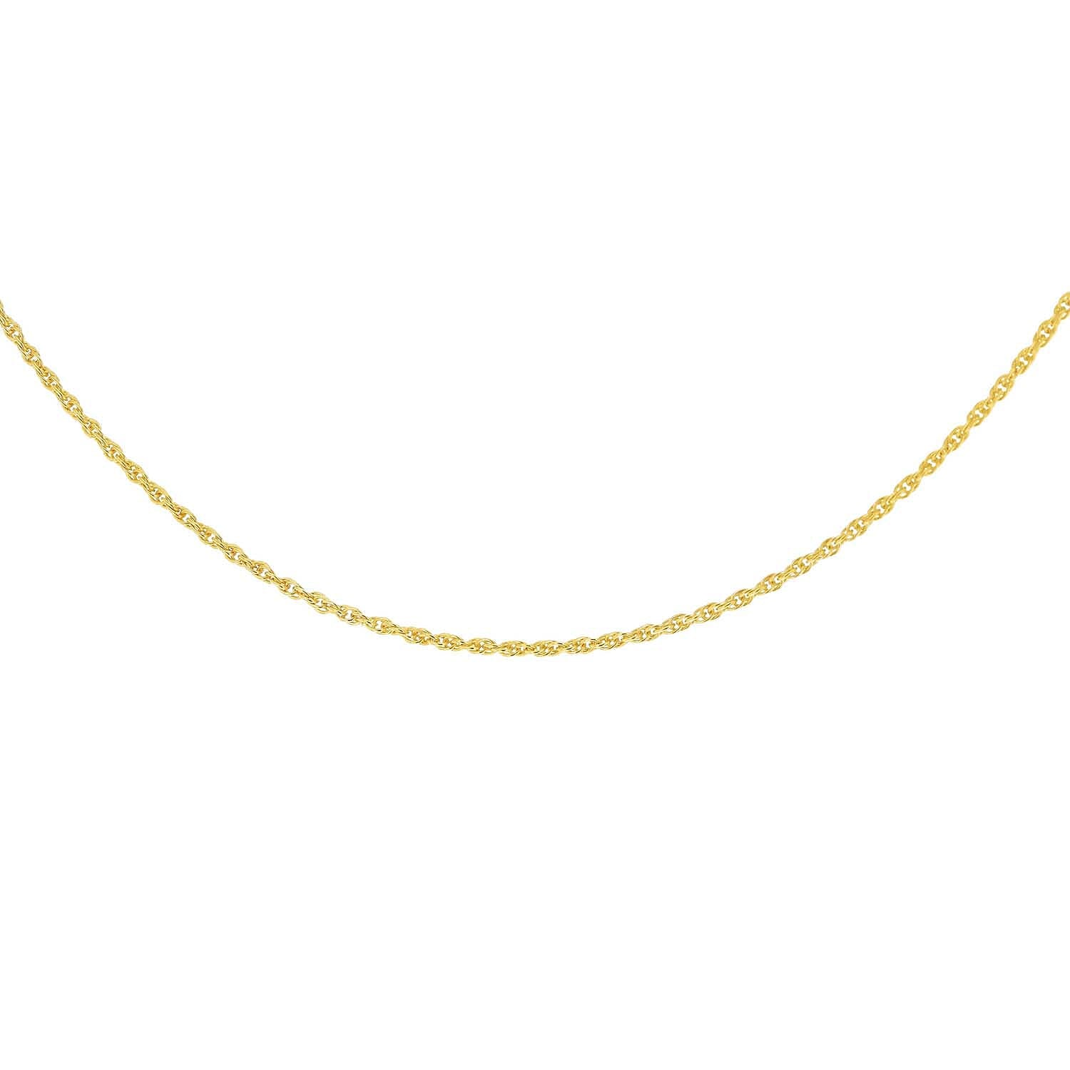 Sterling Silver Yellow Gold Plated Prince of Wales Chain 30 Inch 7620836 3