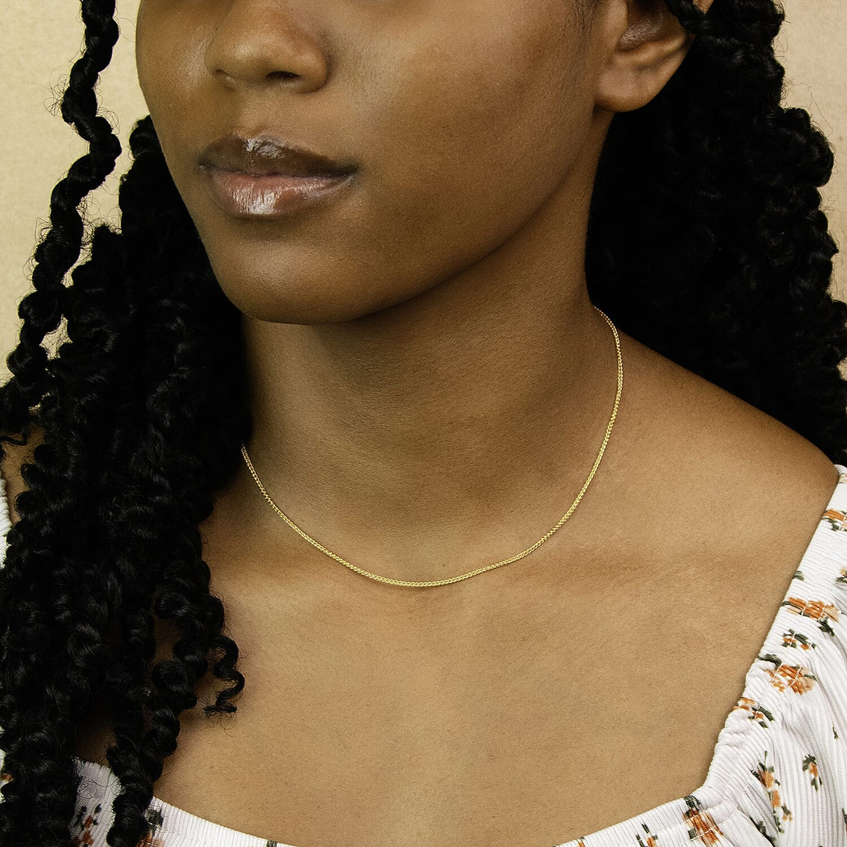 Sterling Silver Yellow Gold Plated Spiga Chain 16 Inch 7619191 4