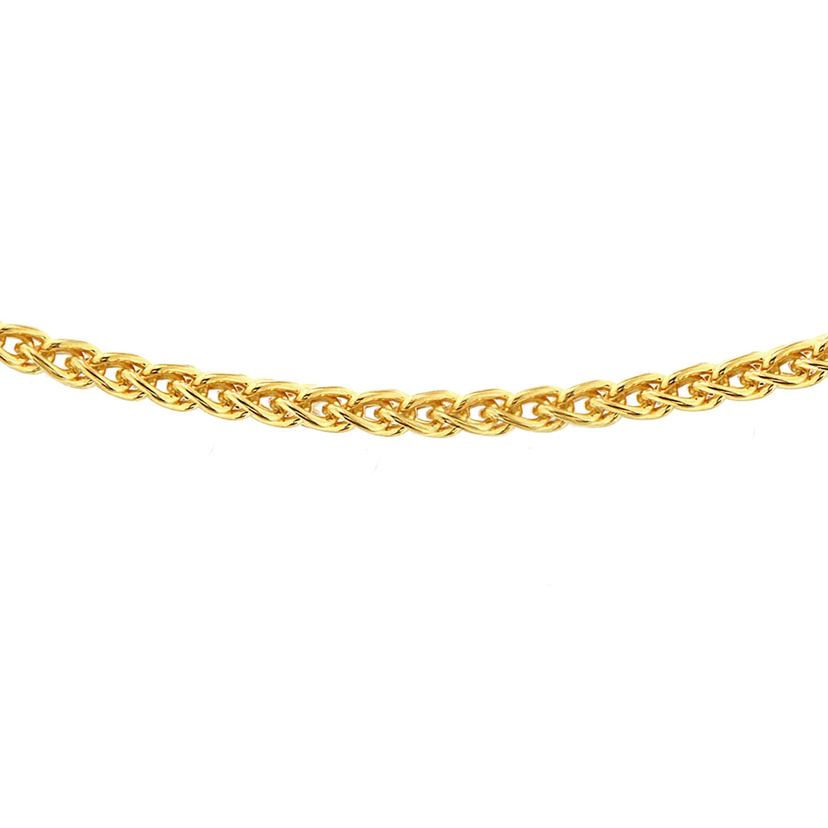 Sterling Silver Yellow Gold Plated Spiga Chain 16 Inch 7619191 6