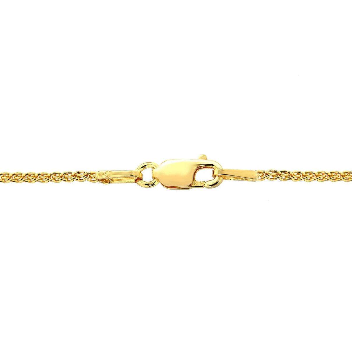Sterling Silver Yellow Gold Plated Spiga Chain 16 Inch 7619191 7