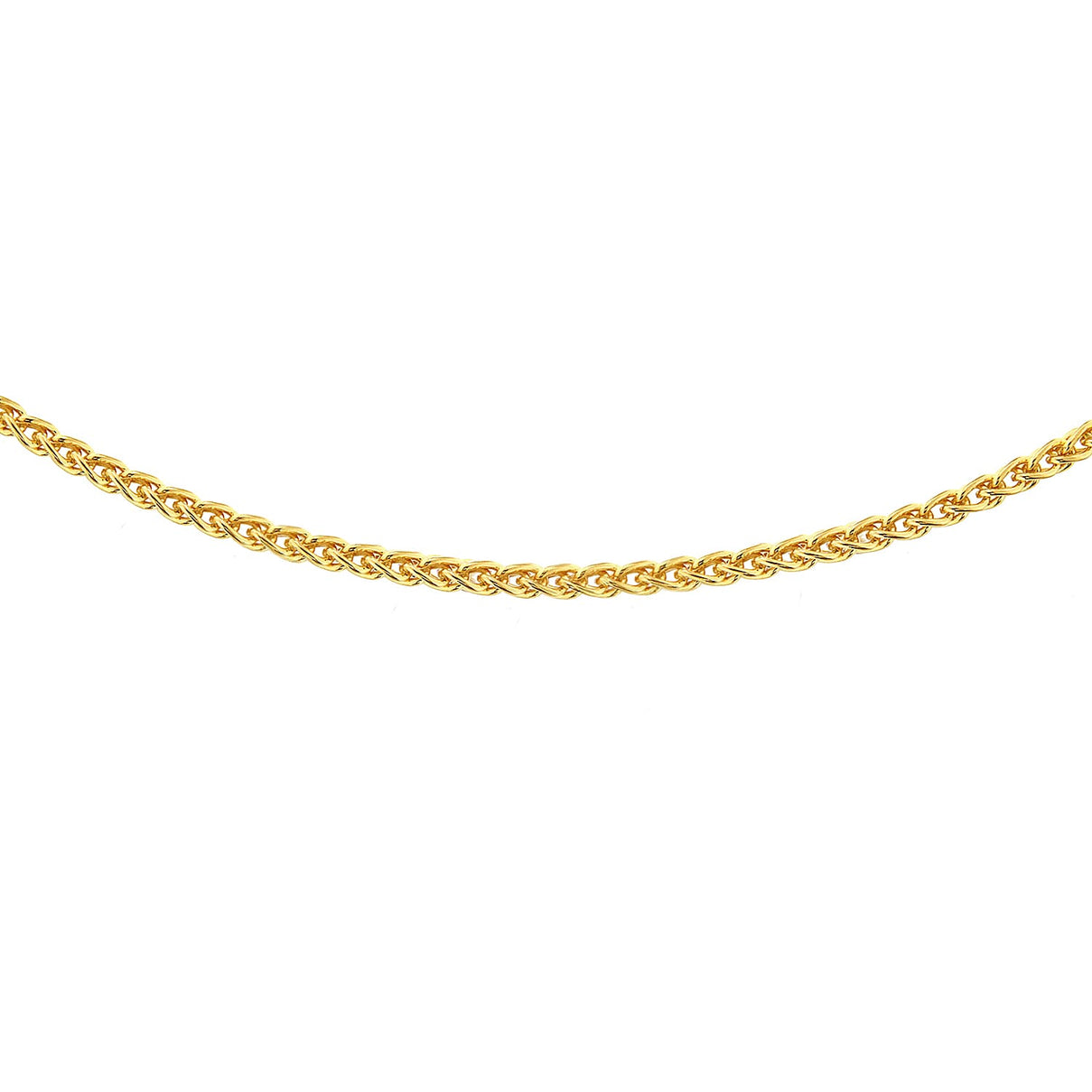 Sterling Silver Yellow Gold Plated Spiga Chain 20 Inch 7619193 3