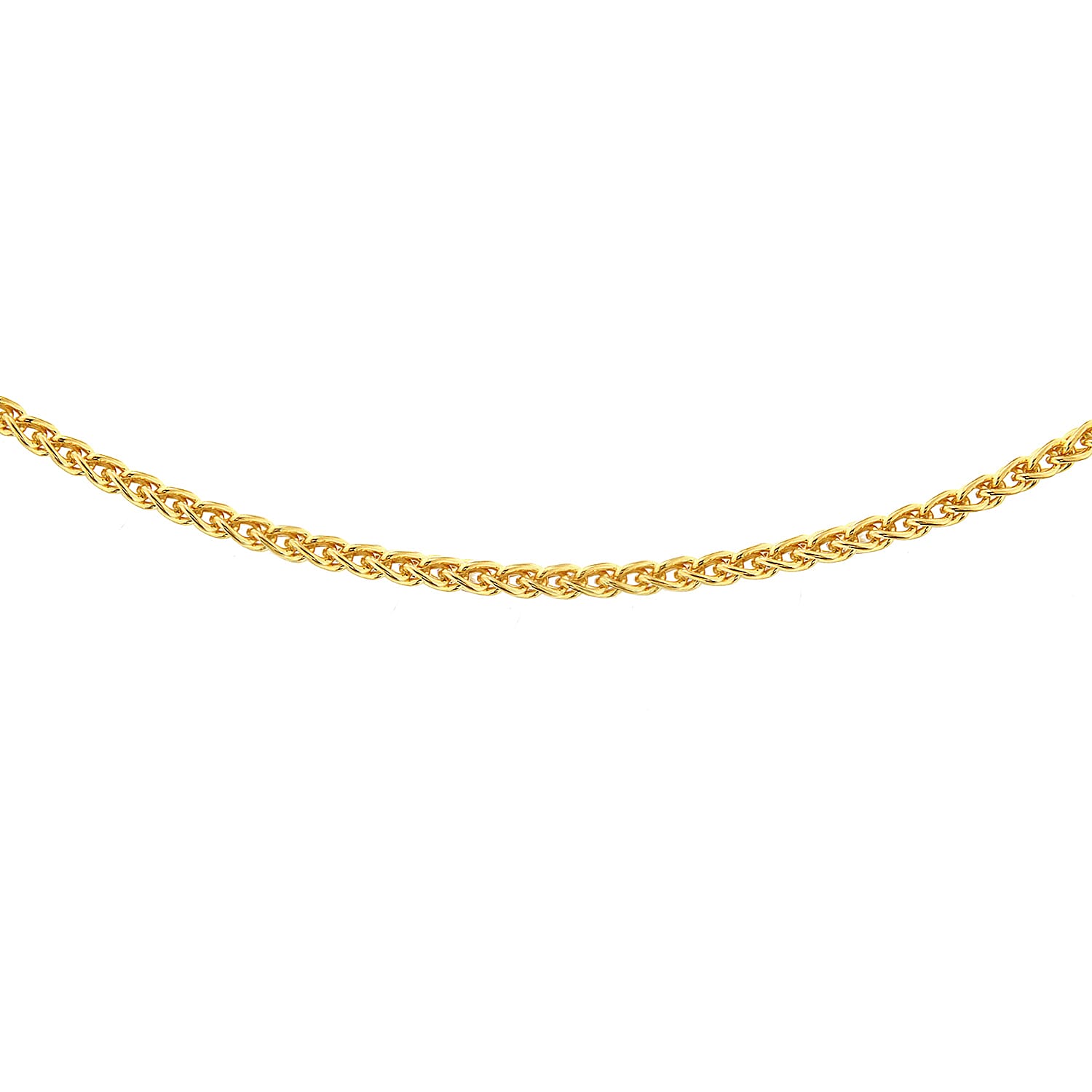 Sterling Silver Yellow Gold Plated Spiga Chain 20 Inch 7619193 3