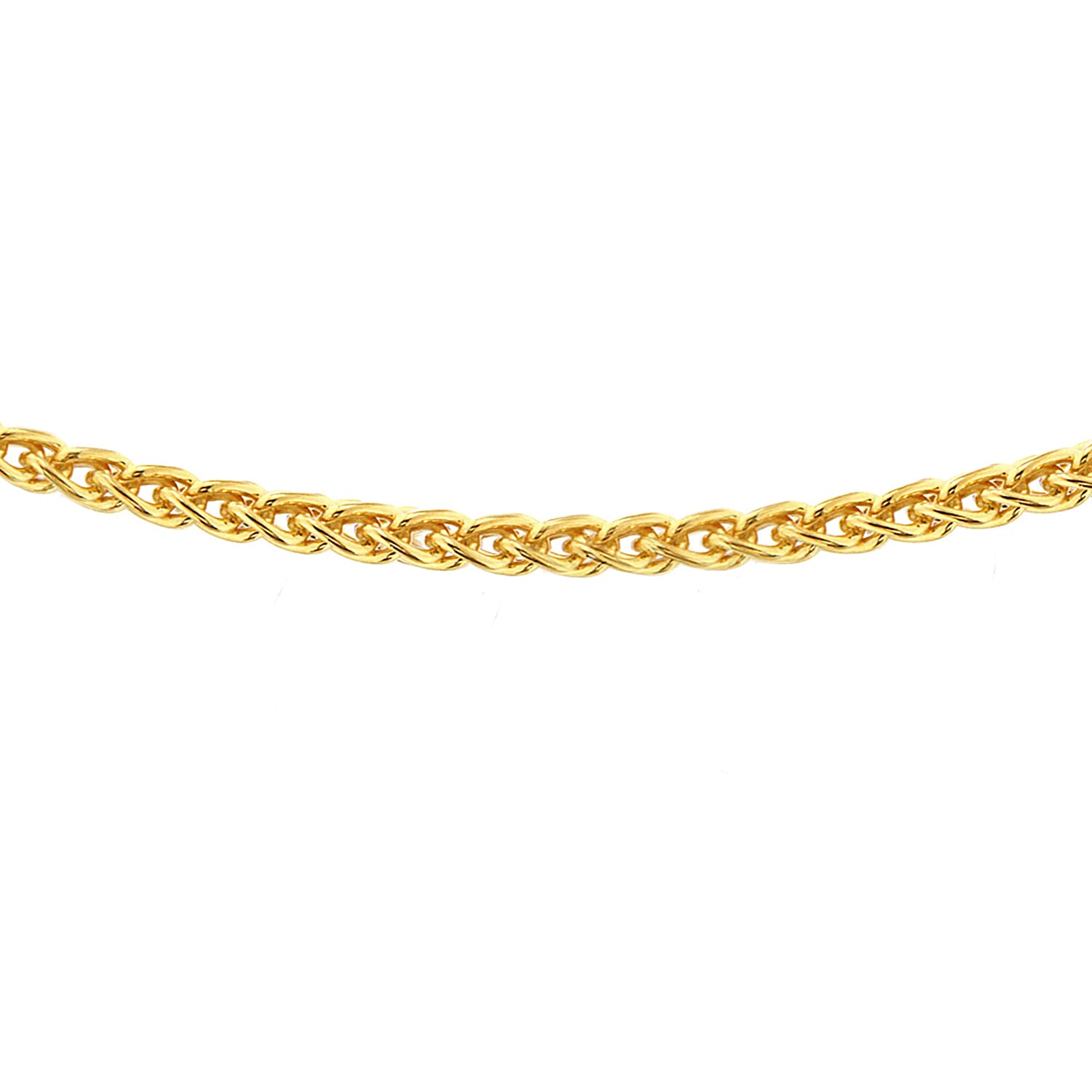 Sterling Silver Yellow Gold Plated Spiga Chain 20 Inch 7619193 6