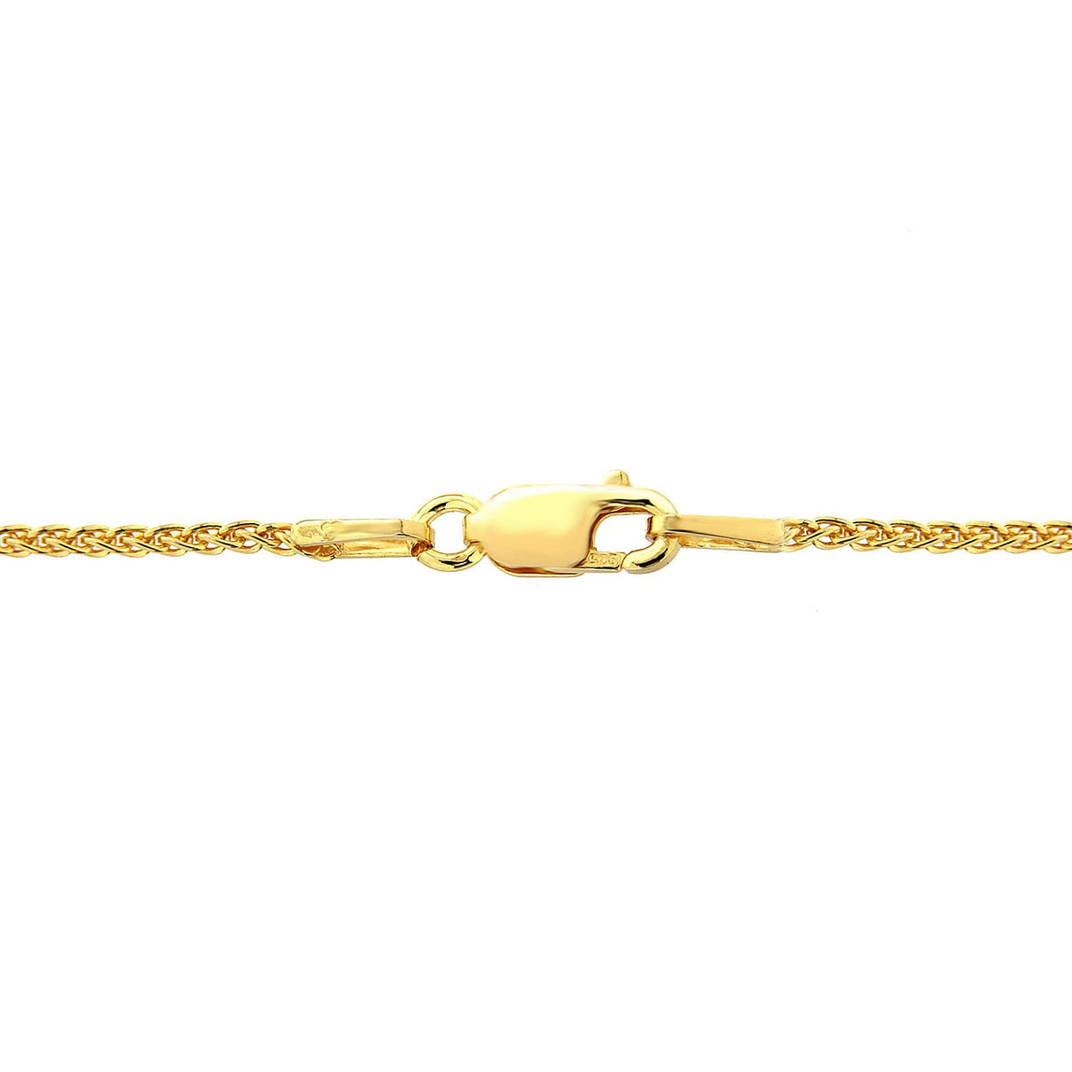 Sterling Silver Yellow Gold Plated Spiga Chain 20 Inch 7619193 7