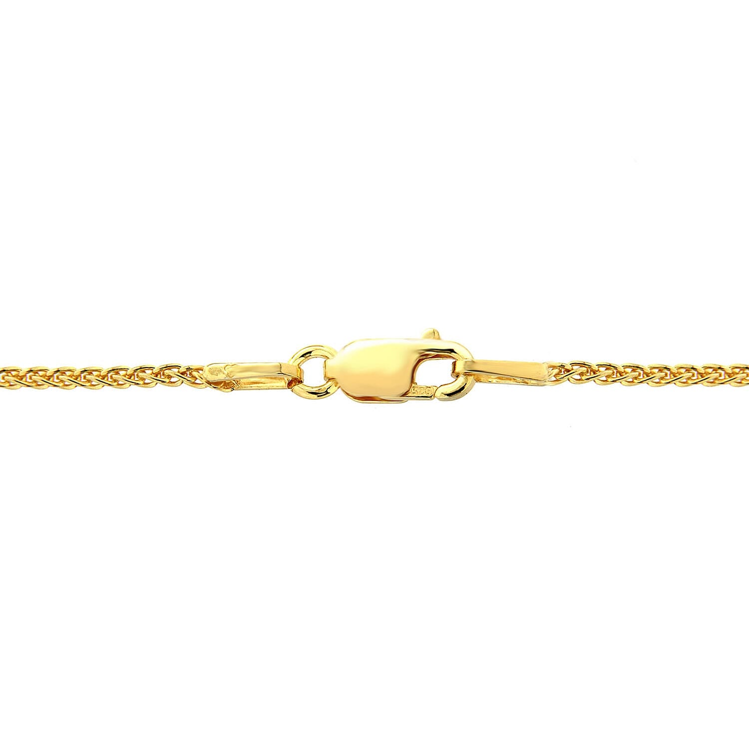 Sterling Silver Yellow Gold Plated Spiga Chain 20 Inch 7619193 7