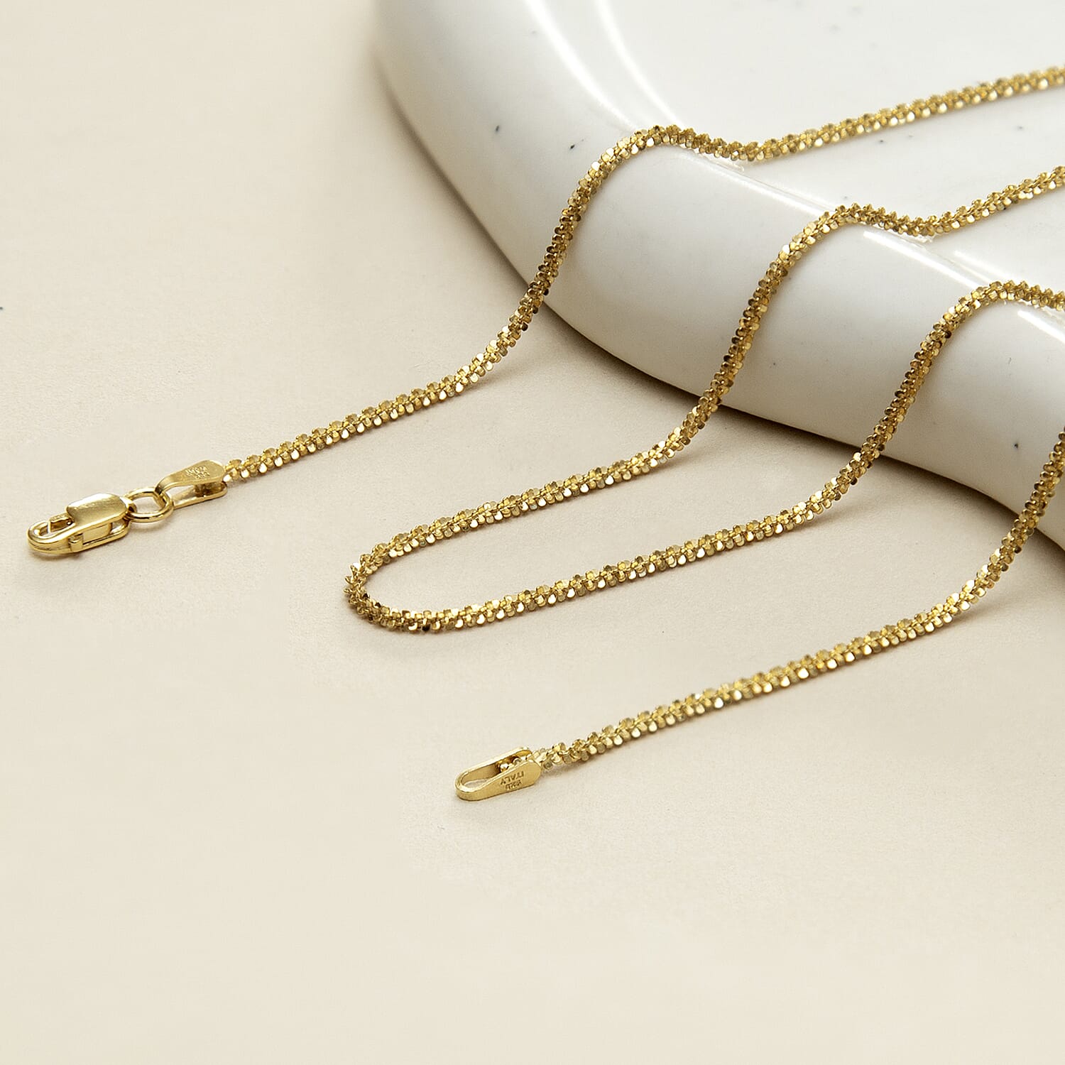 Sterling Silver Yellow Gold Plated Tocalle Chain 20 Inch 7620544 5