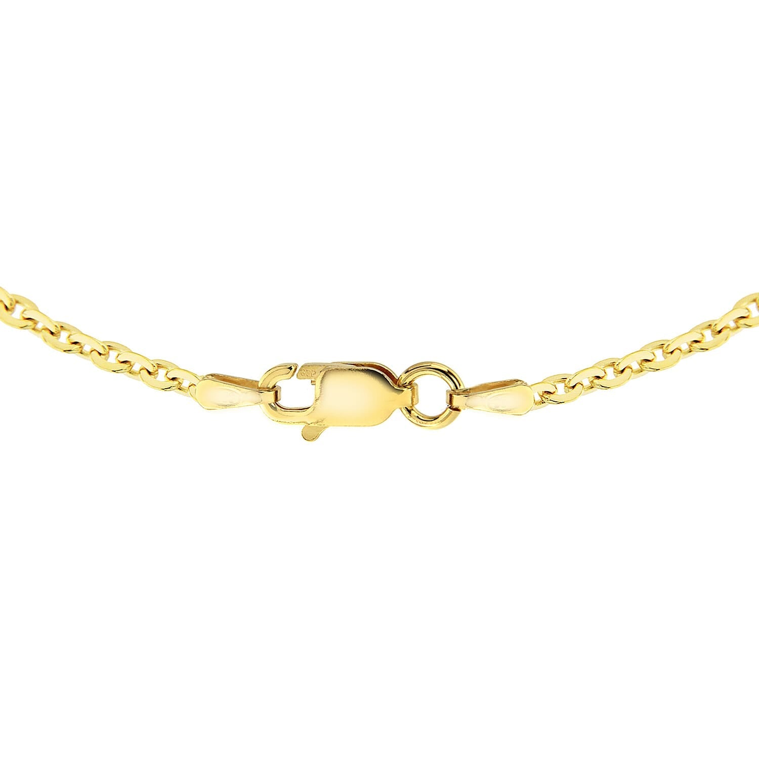 Sterling Silver Yellow Gold Plated Trace Chain 16 Inch 7620733 7