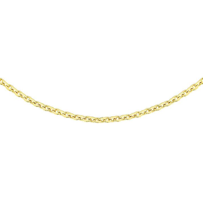 Sterling Silver Yellow Gold Plated Trace Chain 16 Inch 7620774 2