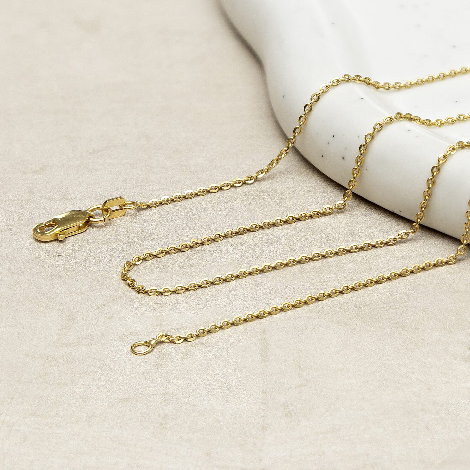 Sterling Silver Yellow Gold Plated Trace Chain 18 Inch 7620734 5