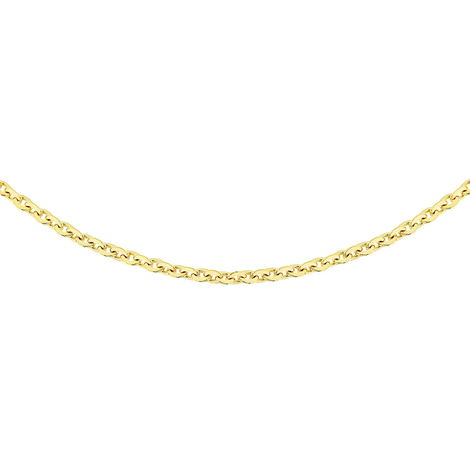 Sterling Silver Yellow Gold Plated Trace Chain 18 Inch 7620778 3