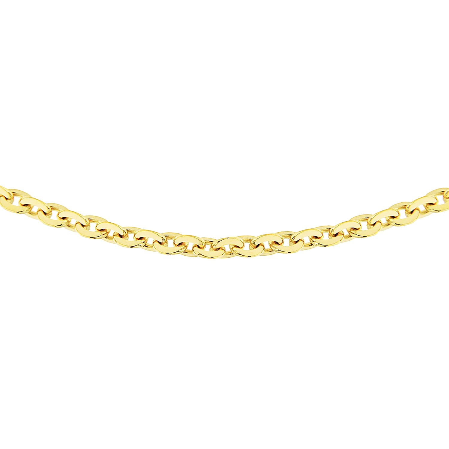 Sterling Silver Yellow Gold Plated Trace Chain 18 Inch 7620778 6