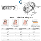 Artisan Crafted Platinum Overlay Sterling Silver Moon & Star Spinner Ring