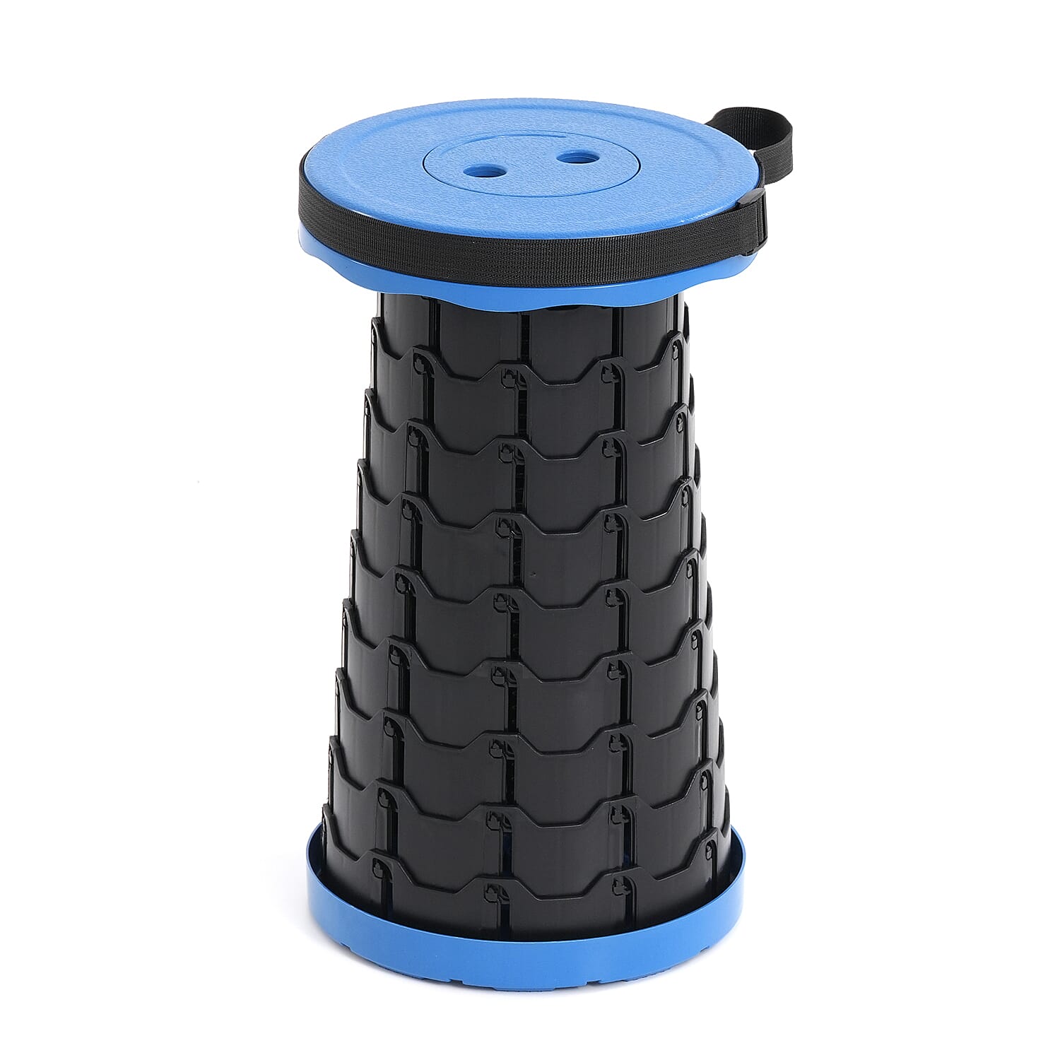 Collapsible Folding Stool - Portable, Lightweight, Retractable Stool (Extend upto 17.5 Inc) - Blue V32340675 0