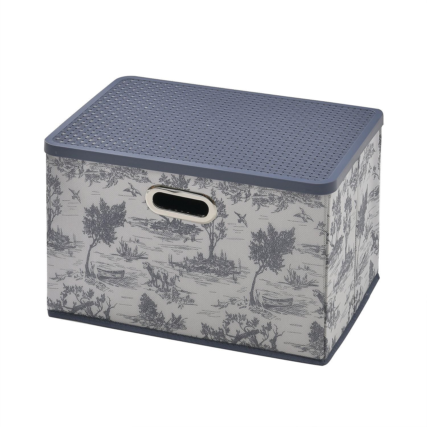 Set of 3 Foldable Storage Boxes - Blue 7826279 9