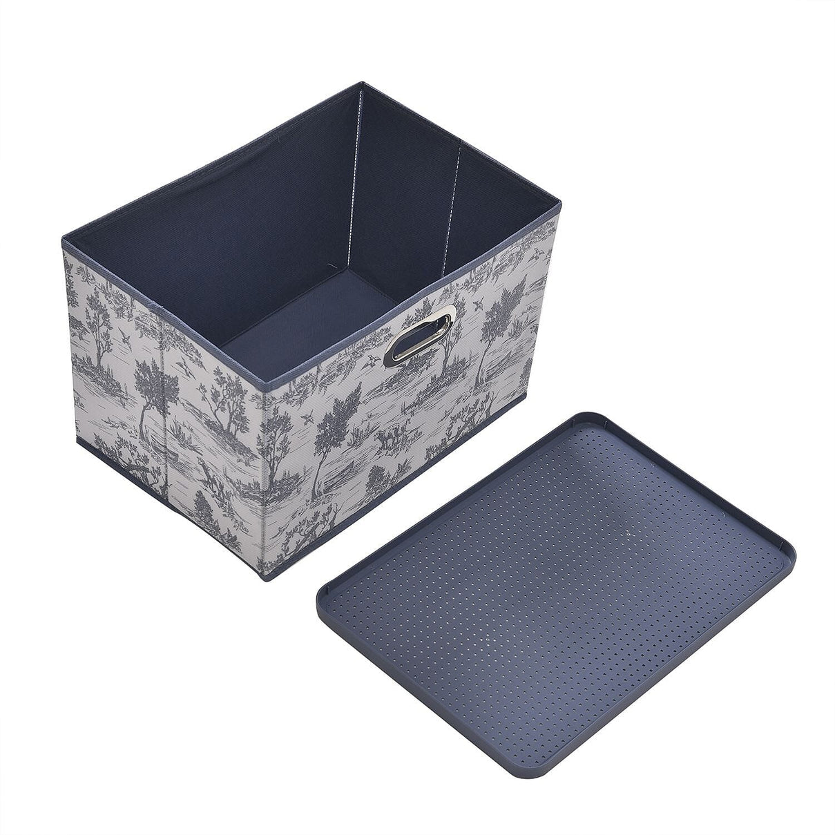 Set of 3 Foldable Storage Boxes - Blue 7826279 10