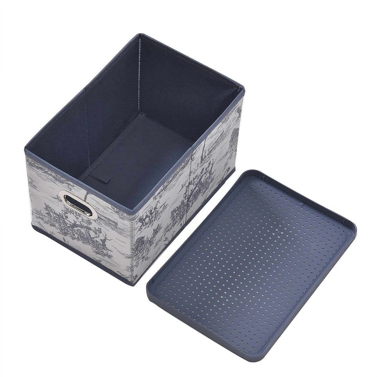 Set of 3 Foldable Storage Boxes - Blue 7826279 12