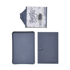 Set of 3 Foldable Storage Boxes (Size 26x17x17 cm) - Blue