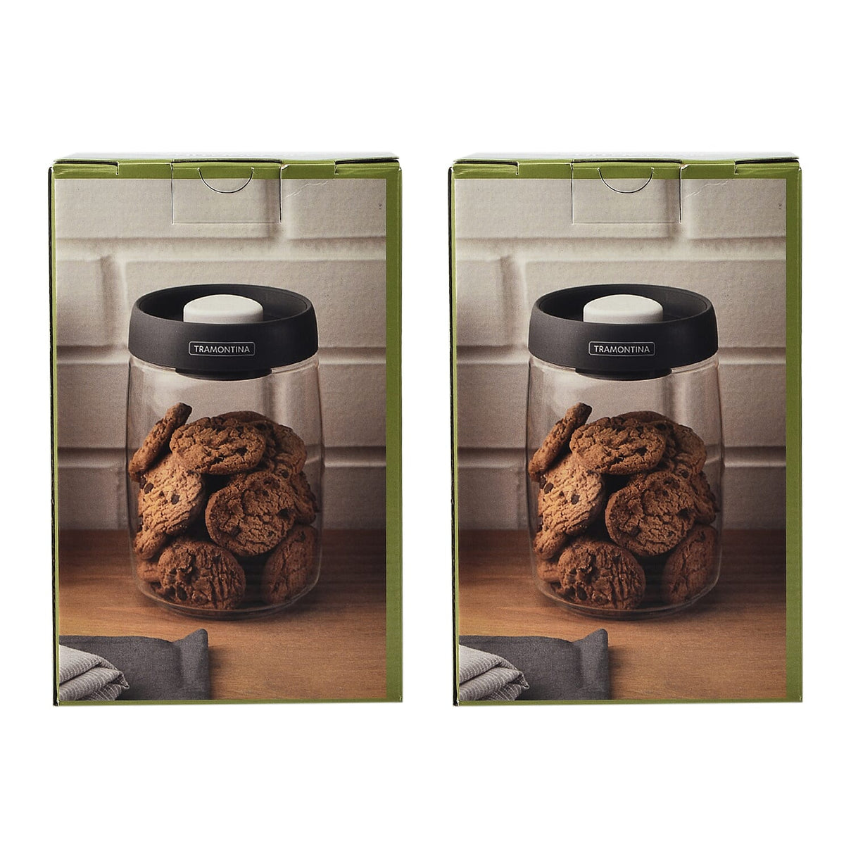Tramontina Glass Vacuum Container with Lid (2 x 1.20L) 7614704 5