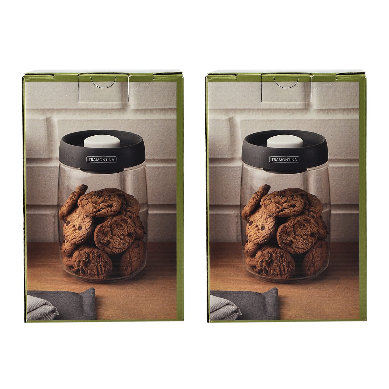 Tramontina Glass Vacuum Container with Lid (2 x 1.20L) 7614704 5
