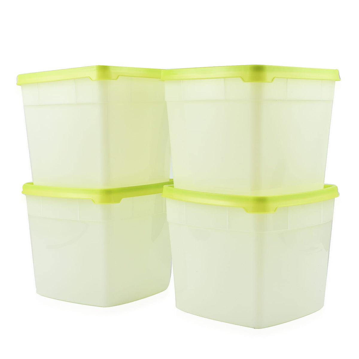 Set of 4 - Grand Gourmet Freezer Storage Containers - White 7552190 1