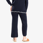 Straight Fit Knitted Trouser (Size 10 to 20) - Navy