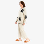 Straight Fit Knitted Trouser (Size 10 to 20) - Stone