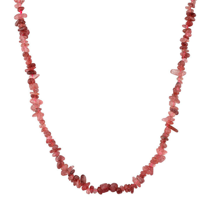 Strawberry Quartz  Necklace (Size - 32) 353.00 Ct. V32638586 1