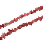Strawberry Quartz Chips Necklace (Size - 32) 353.00 Ct.