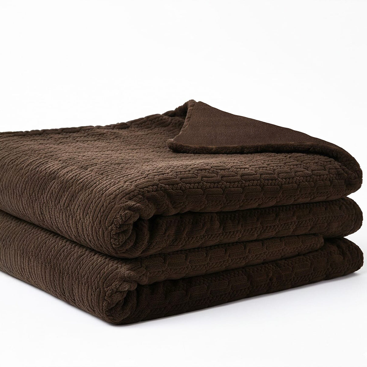 THE OPULENT LUXURY - HUSH HAVEN Ultra Soft - Warm Sumptuous Double Layer Sherpa Faux Fur Blanket 680 GSM (180 x 150 cm)- Dark Brown 8196968 3