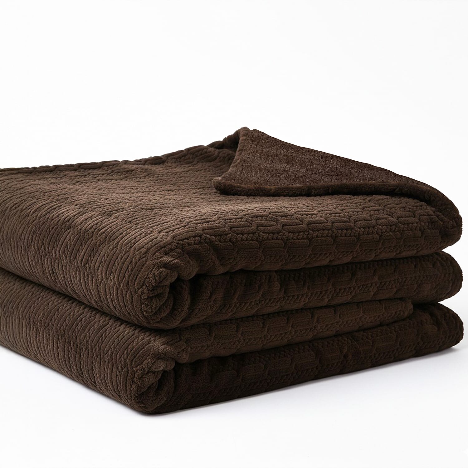THE OPULENT LUXURY - HUSH HAVEN Ultra Soft - Warm Sumptuous Double Layer Sherpa Faux Fur Blanket 680 GSM (180 x 150 cm)- Dark Brown 8196968 3