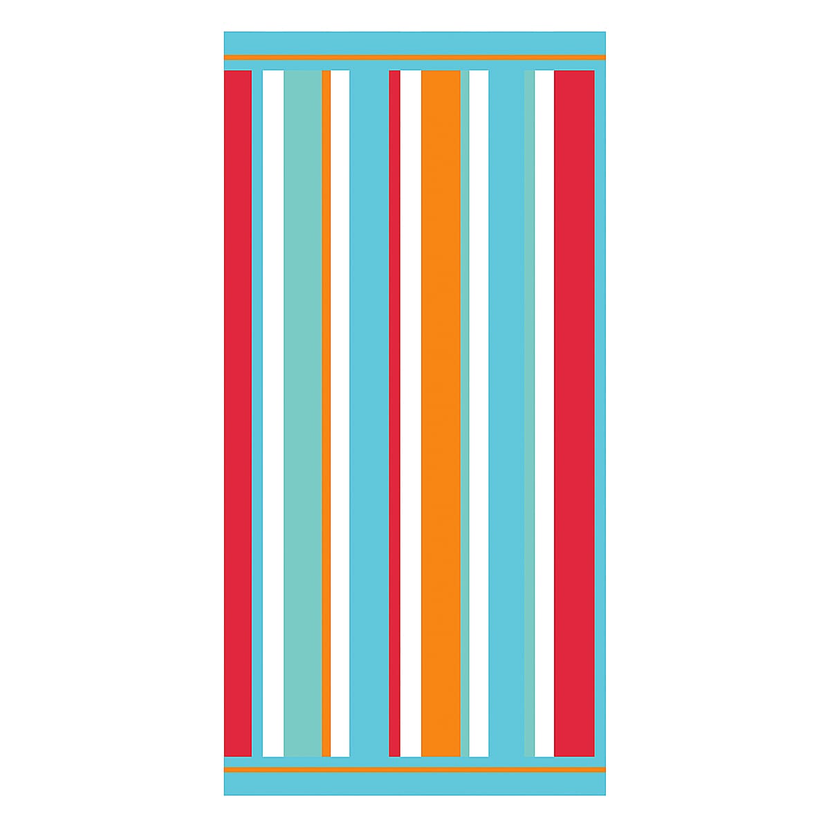 Stripe Microfibre Beach Towel (90 x 180cm) - Green. 8528706 0