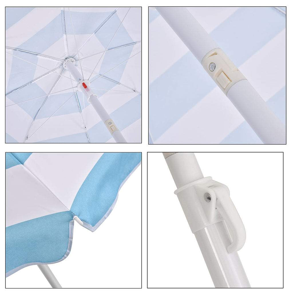 Multi-Purpose Adjustable Parasol with Carry Bag (Size 170 cm) - Blue