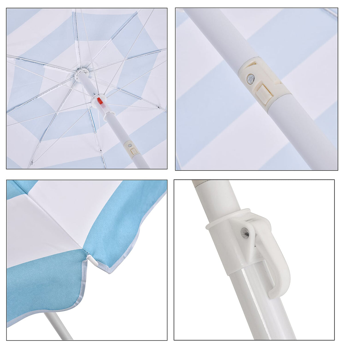 Multi-Purpose Adjustable Parasol with Carry Bag (Size 170 cm) - Blue 7255509 6