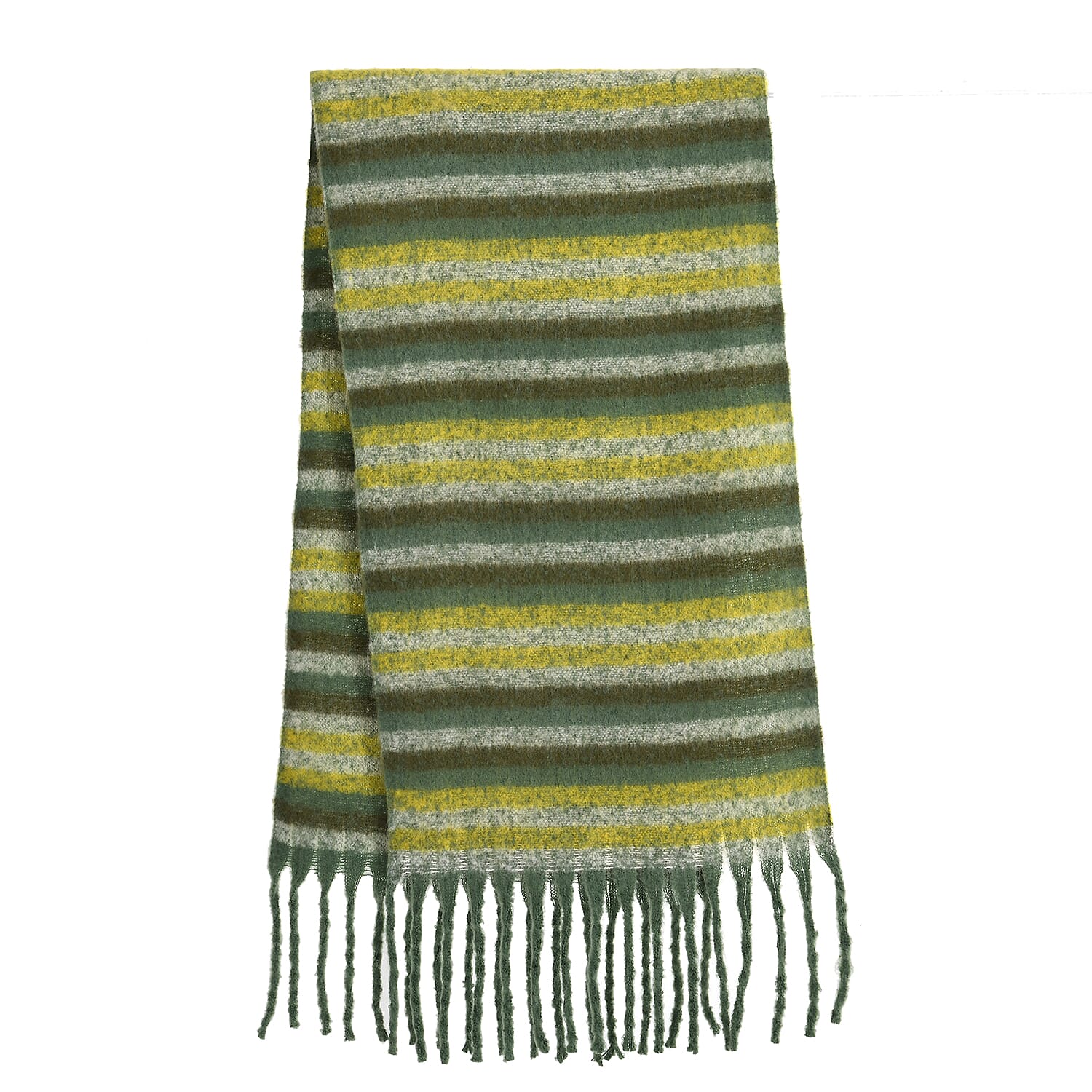 Striped Soft Touch Large Shawl with Tassel V32530686 6