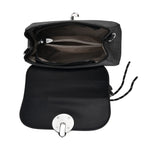 Structured Top-Handle Satchel Handbag - Black