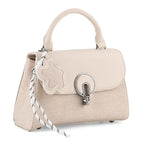 Structured Top-Handle Satchel Handbag - Olive Green