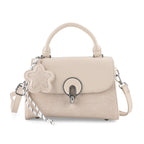 Structured Top-Handle Satchel Handbag - Olive Green