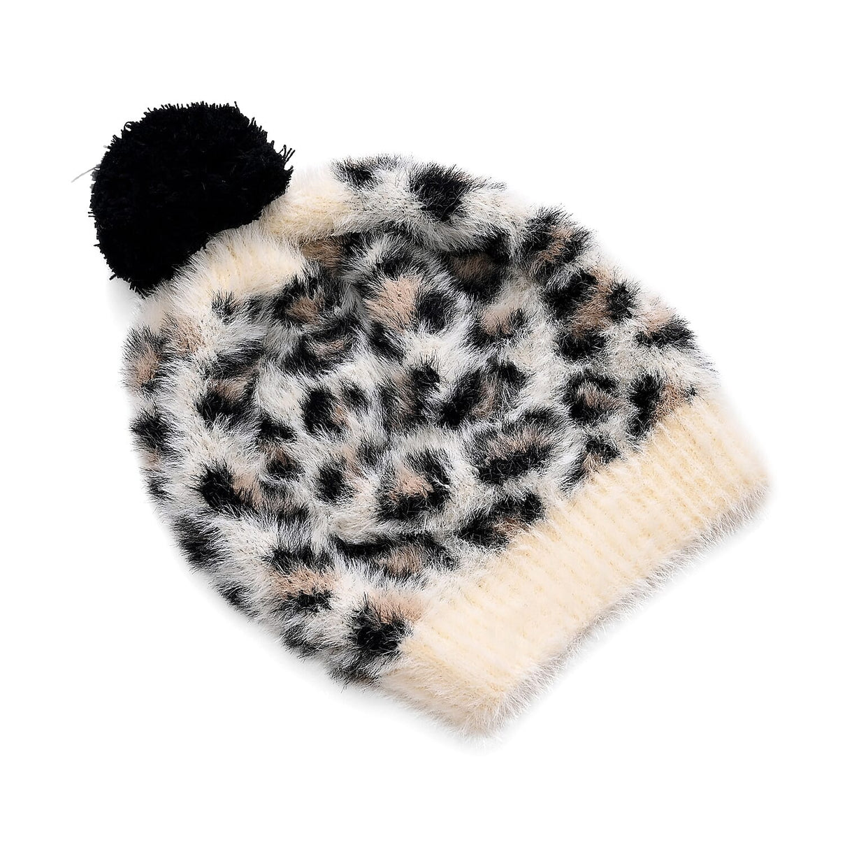 Designer Inspired -Styled By 2 Piece Leopard Print Scarf and Hat (One Size) - White 8253694 7