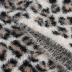 Designer Inspired -Styled By 2 Piece Leopard Print Scarf and Hat (One Size) - White