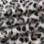 Designer Inspired -Styled By 2 Piece Leopard Print Scarf and Hat (One Size) - White