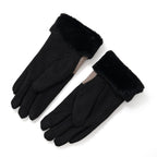 Styled By Cashmere Wool Gloves with Touchscreen Access (One Size) - Black
