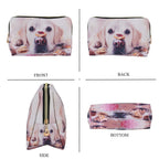Styled By Set of 3 Dog Printed Cosmetic Bags - White