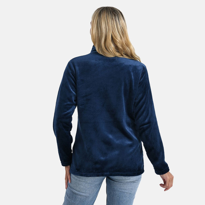Styled By Patterned Coat (Size - Large) - Navy V32647548 2