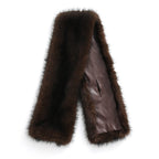 Styled By Faux fur Scarf (One Size) - Dark Brown