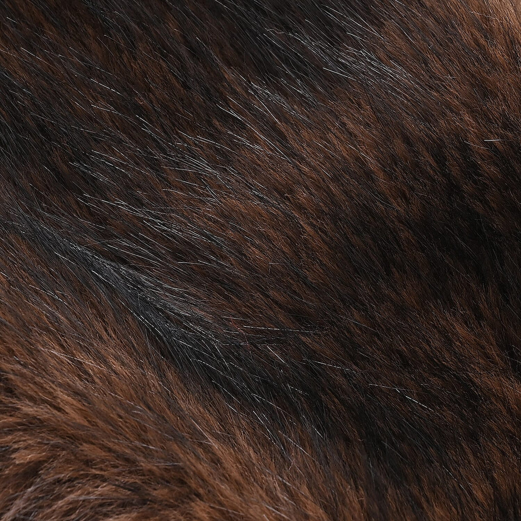 Styled By Faux fur Scarf (One Size) - Dark Brown