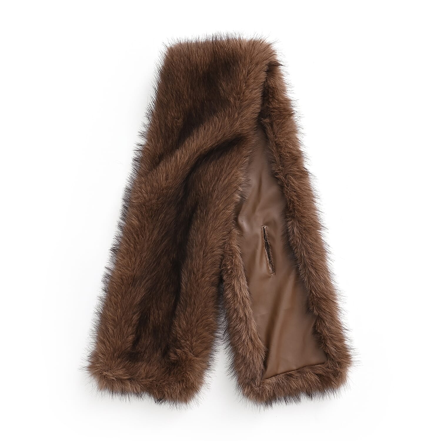 Styled By Faux fur Scarf (One Size)- Light Brown 8243389 5
