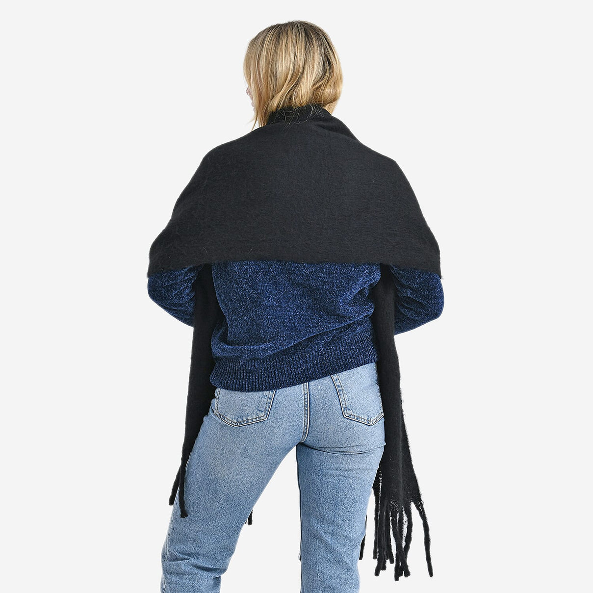 Styled By Soft Scarf with Fringes (180 x 35 Cm) - Black 8248205 2