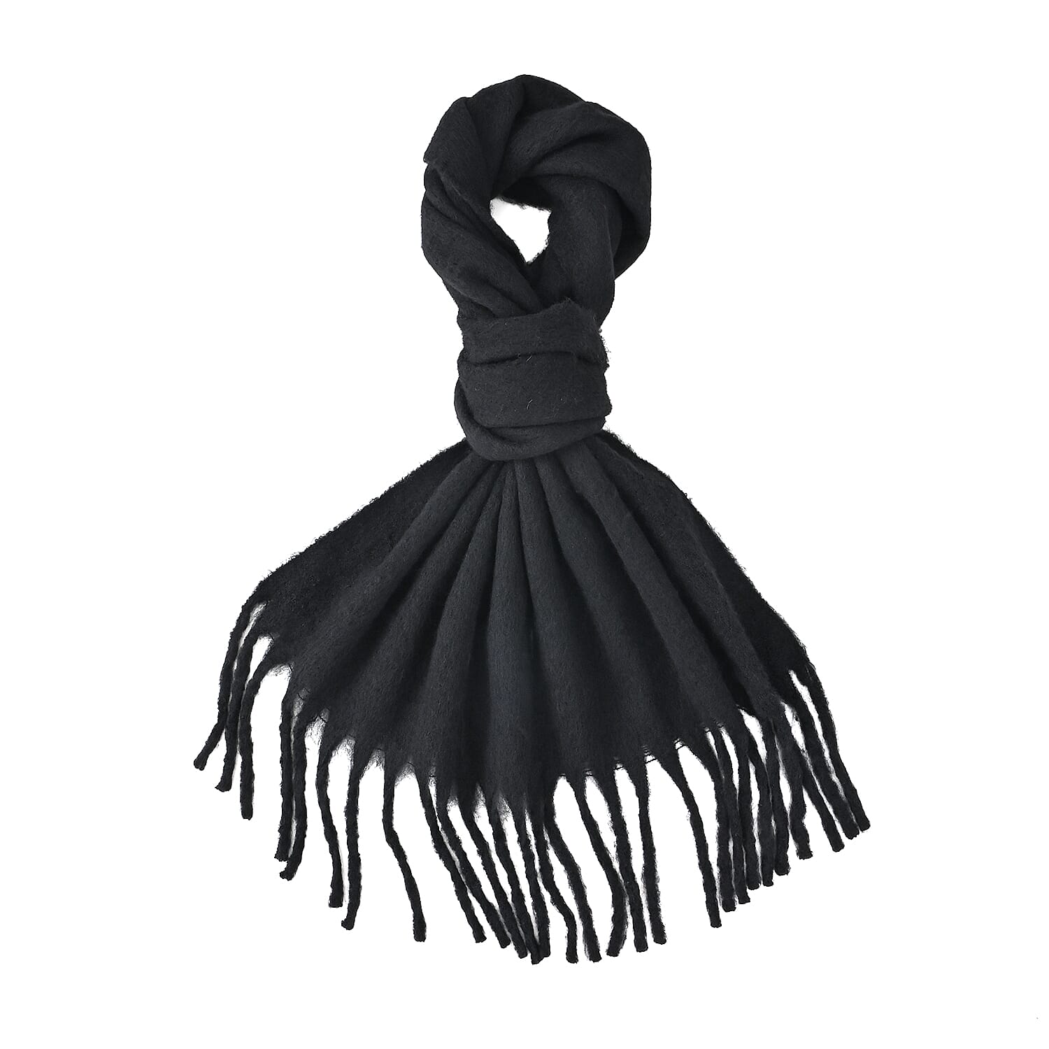 Styled By Soft Scarf with Fringes (180 x 35 Cm) - Black 8248205 5